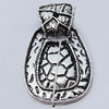 Pendants, Zinc Alloy Jewelry Findings, 29x48mm, Sold by Bag
