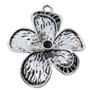 Pendants, Zinc Alloy Jewelry Findings, Flower 41x52mm, Sold by Bag