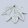 Pendants, Zinc Alloy Jewelry Findings, Leaf 48x42mm, Sold by Bag