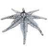Pendants, Zinc Alloy Jewelry Findings, Leaf 60x54mm Hole:4.5mm, Sold by Bag