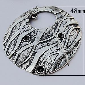 Pendants, Zinc Alloy Jewelry Findings, 48x48mm, Sold by Bag