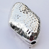 Beads, Zinc Alloy Jewelry Findings, Diamond 25x36mm Hole:3.5mm, Sold by Bag