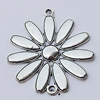 Connectors, Zinc Alloy Jewelry Findings, Flower 39x44mm, Sold by Bag