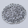 Connectors, Zinc Alloy Jewelry Findings, Flat Round 44mm, Sold by Bag