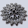 Connectors, Zinc Alloy Jewelry Findings, Flower 47mm, Sold by Bag