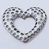 Connectors, Zinc Alloy Jewelry Findings, Heart 46x40mm, Sold by Bag