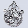 Pendants, Zinc Alloy Jewelry Findings, 38x55mm, Sold by Bag