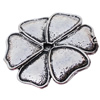 Pendants, Zinc Alloy Jewelry Findings, Flower 47mm, Sold by Bag