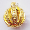 Hollow Bali Pendants Zinc Alloy Jewelry Findings, 12x15mm, Sold by Bag