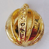 Hollow Bali Pendants Zinc Alloy Jewelry Findings, 18x22mm, Sold by Bag