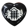 Resin Pendants, Heart 52x49mm Hole:3.5mm, Sold by Bag