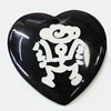 Resin Pendants, Heart 52x49mm Hole:3.5mm, Sold by Bag