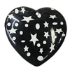 Resin Pendants, Heart 52x49mm Hole:3.5mm, Sold by Bag