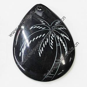 Resin Pendants, Teardrop 45x57mm Hole:3.5mm, Sold by Bag