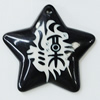 Resin Pendants, Star 49mm Hole:3.5mm, Sold by Bag