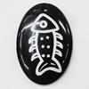Resin Pendants, Flat Oval 33x48mm Hole:3.5mm, Sold by Bag