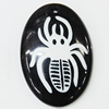 Resin Pendants, Flat Oval 33x48mm Hole:3.5mm, Sold by Bag