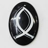 Resin Pendants, Flat Oval 33x48mm Hole:3.5mm, Sold by Bag