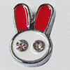 Slider, Zinc Alloy Bracelet Findinds, Animal, 8x12mm, Interior Diameter:7mm, Sold by Bag