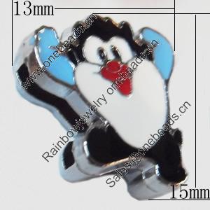 Slider, Zinc Alloy Bracelet Findinds, Animal, 13x15mm, Interior Diameter:8mm, Sold by Bag