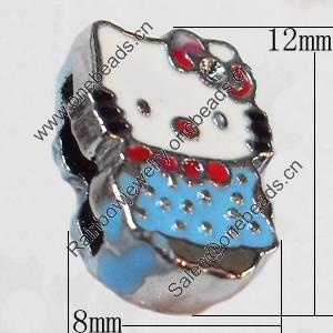 Slider, Zinc Alloy Bracelet Findinds, Animal, 8x12mm, Interior Diameter:8mm, Sold by Bag