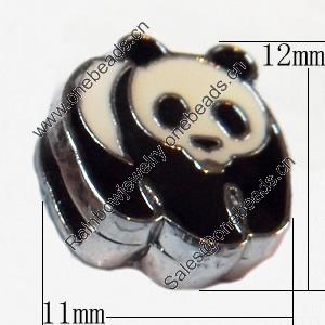 Slider, Zinc Alloy Bracelet Findinds, Animal, 11x12mm, Interior Diameter:8mm, Sold by Bag
