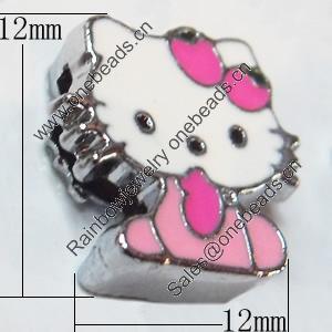 Slider, Zinc Alloy Bracelet Findinds, Animal, 12mm, Interior Diameter:8mm, Sold by Bag