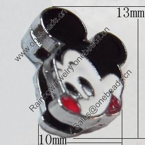 Slider, Zinc Alloy Bracelet Findinds, 10x13mm, Interior Diameter:8mm, Sold by Bag