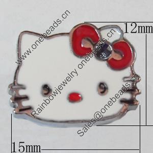 Slider, Zinc Alloy Bracelet Findinds, 15x12mm, Interior Diameter:10mm, Sold by Bag