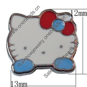 Slider, Zinc Alloy Bracelet Findinds, 13x12mm, Interior Diameter:10mm, Sold by Bag
