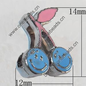 Slider, Zinc Alloy Bracelet Findinds, 12x14mm, Interior Diameter:8mm, Sold by Bag