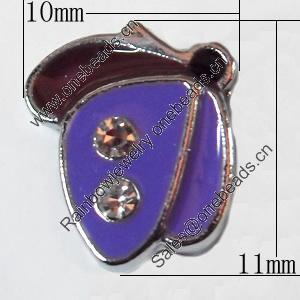 Slider, Zinc Alloy Bracelet Findinds, 10x11mm, Interior Diameter:7mm, Sold by Bag