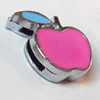 Slider, Zinc Alloy Bracelet Findinds, Apple, 14x12mm, Interior Diameter:8mm, Sold by Bag