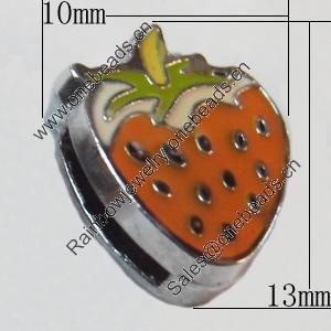 Slider, Zinc Alloy Bracelet Findinds, 10x13mm, Interior Diameter:7mm, Sold by Bag