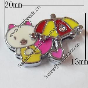 Slider, Zinc Alloy Bracelet Findinds, 20x13mm, Interior Diameter:8mm, Sold by Bag