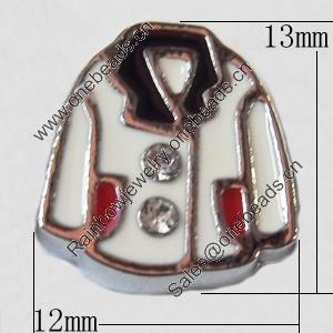 Slider, Zinc Alloy Bracelet Findinds, coat, 12x13mm, Interior Diameter:8mm, Sold by Bag