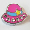 Slider, Zinc Alloy Bracelet Findinds, Hat, 14x12mm, Interior Diameter:8mm, Sold by Bag