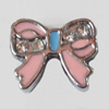 Slider, Zinc Alloy Bracelet Findinds, Bowknot, 13x12mm, Interior Diameter:8mm, Sold by Bag