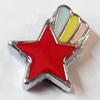 Slider, Zinc Alloy Bracelet Findinds, Star, 13x14mm, Interior Diameter:7mm, Sold by Bag