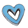 Slider, Zinc Alloy Bracelet Findinds, Heart, 10mm, Interior Diameter:7mm, Sold by Bag