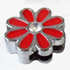 Slider, Zinc Alloy Bracelet Findinds, Flower, 15mm, Interior Diameter:10mm, Sold by Bag