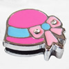 Slider, Zinc Alloy Bracelet Findinds, Hat, 15x14mm, Interior Diameter:10mm, Sold by Bag