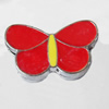 Slider, Zinc Alloy Bracelet Findinds, Butterfly, 19x12mm, Interior Diameter:10mm, Sold by Bag