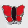 Slider, Zinc Alloy Bracelet Findinds, Butterfly, 17x14mm, Interior Diameter:10mm, Sold by Bag