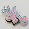 Slider, Zinc Alloy Bracelet Findinds, 18mm, Interior Diameter:8mm, Sold by Bag