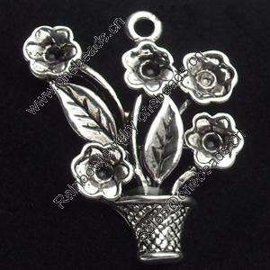 Pendant, Zinc Alloy Jewelry Findings, 23x28mm, Sold by Bag