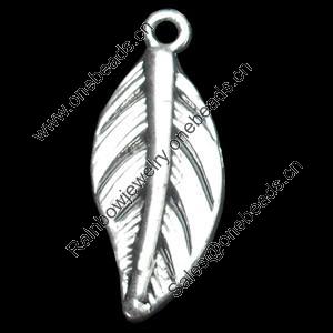 Pendant, Zinc Alloy Jewelry Findings, 7x18mm, Sold by Bag