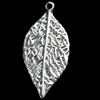 Pendant, Zinc Alloy Jewelry Findings, Leaf, 12x25mm, Sold by Bag