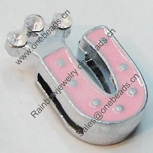 Slider, Zinc Alloy Bracelet Findinds, 18mm, Interior Diameter:8mm, Sold by Bag