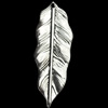 Pendant, Zinc Alloy Jewelry Findings, Leaf, 12x36mm, Sold by Bag